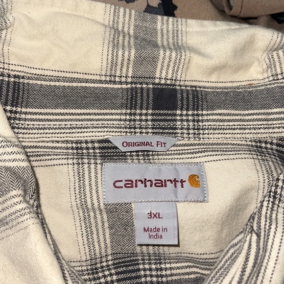 NWOT carharrt heavy plaid Shacket Shirt Jacket - Picture 3 of 11